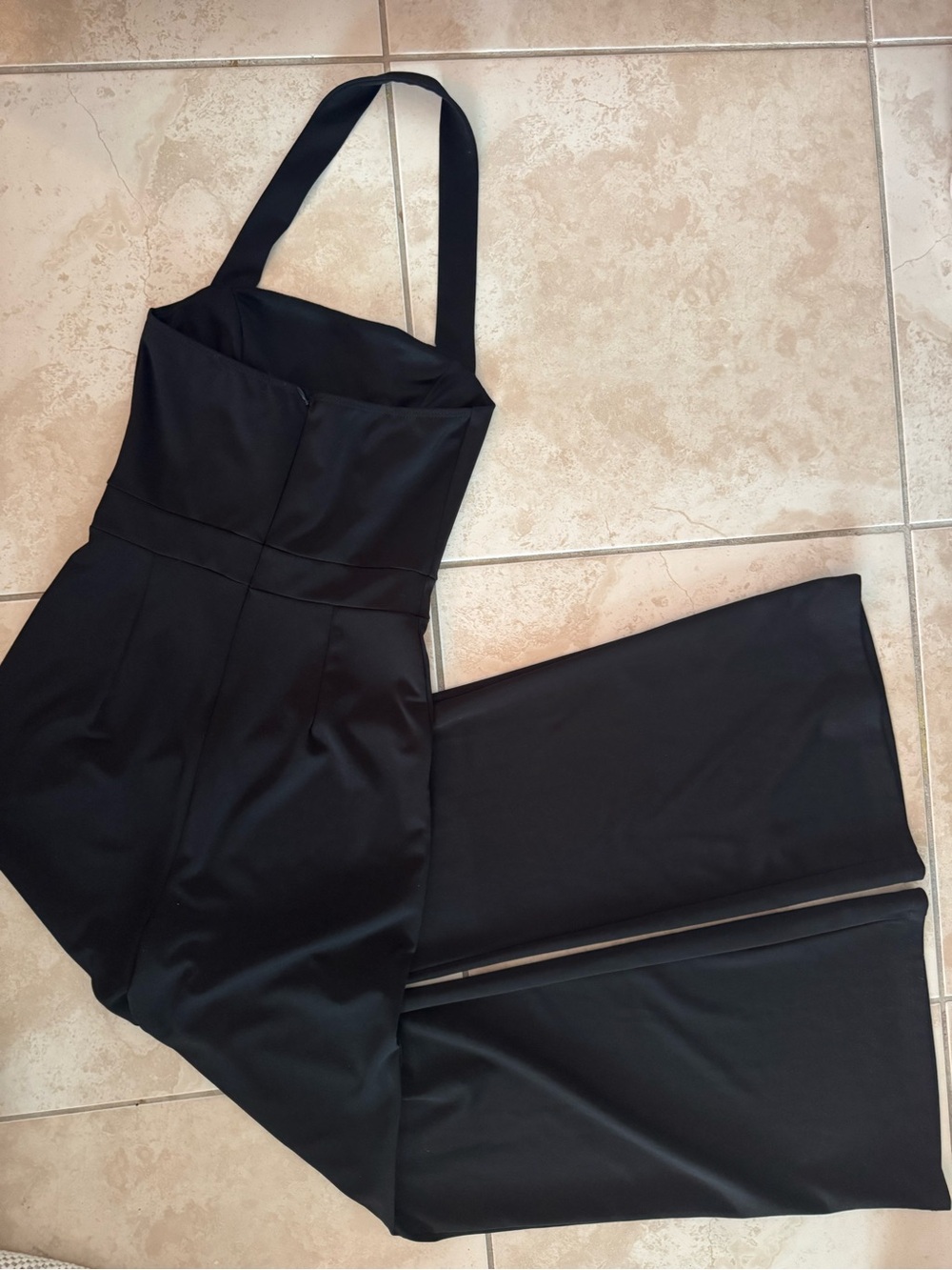 Soprano Black Halter Wide-Leg Jumpsuit Small